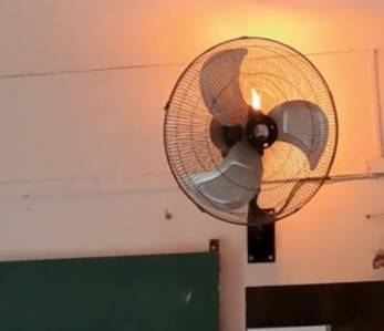 Lo dio todo: ventilador de una de las escuelas de Funes se prendió fuego en plena clase